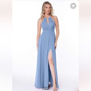 Azazie floor length bridesmaid dress